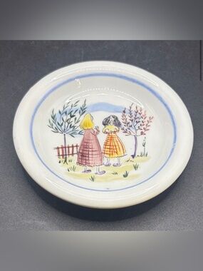 Arabia Suomi Finlandia Vintage Hand Painted Ceramic Trinket Dish Teabag Rest